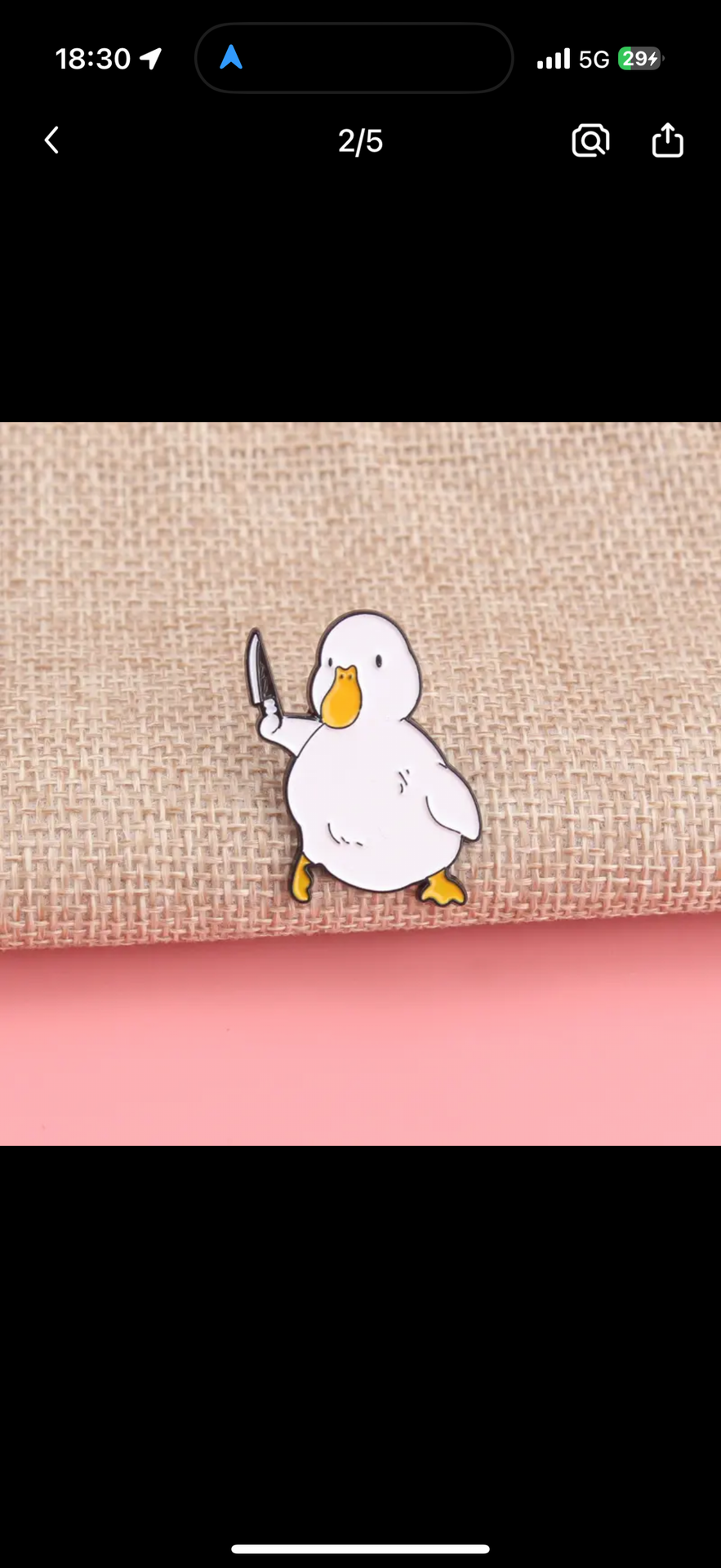 White Duck Knife Pin