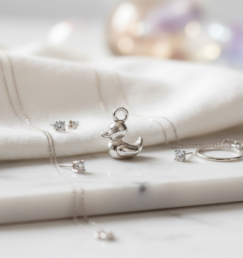 Charm Canard Argent