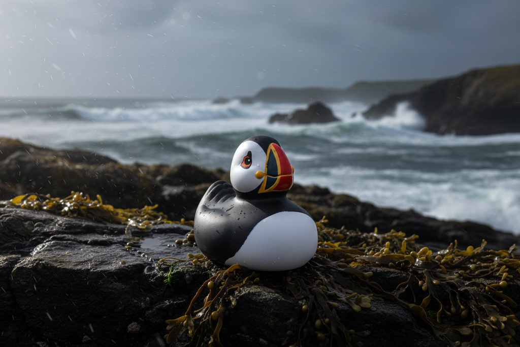 Badender Papageientaucher