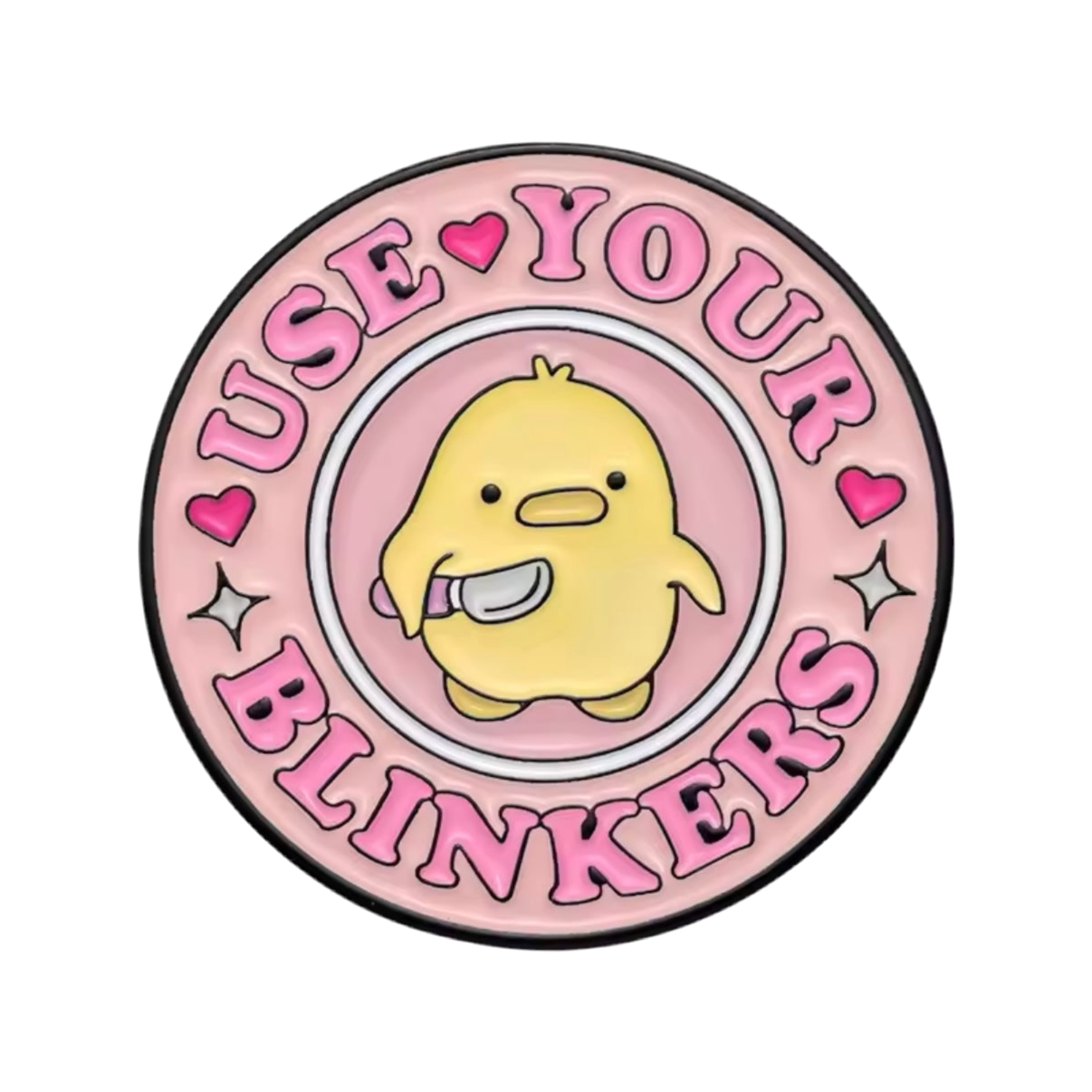 Pin's Canard Jaune "Use your Blinkers"