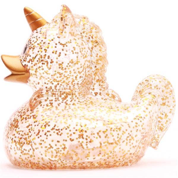 Canard Licorne à Paillettes dorées