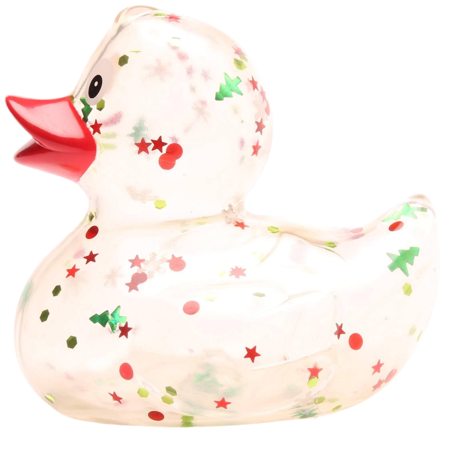 canard classique a paillettes de noel rouge