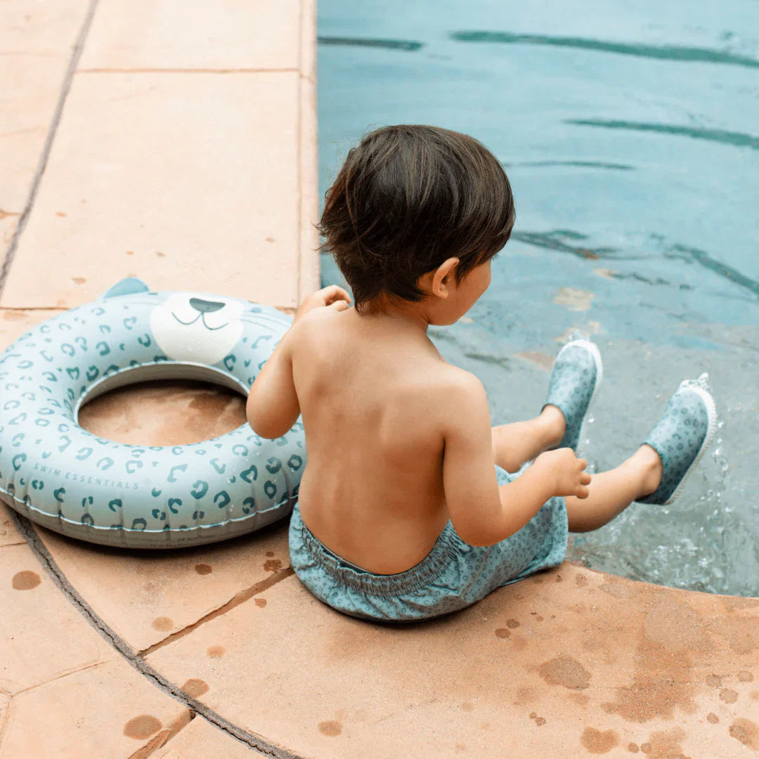 Bouée de piscine Léopard Vert