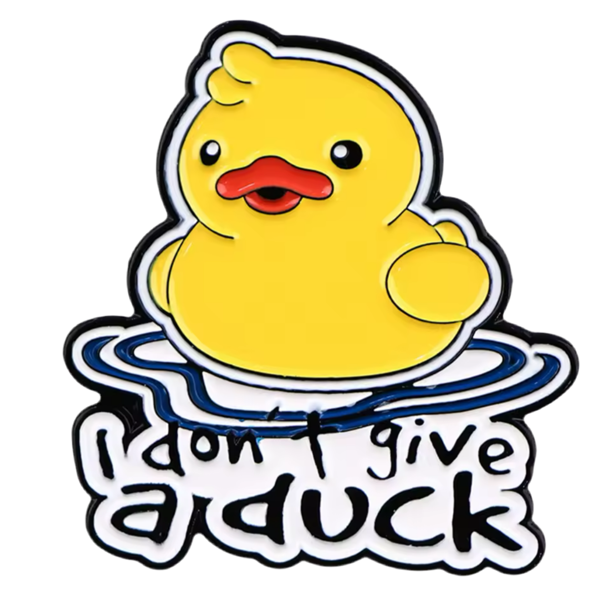 Pin's Canard Jaune "I don't give a Duck"