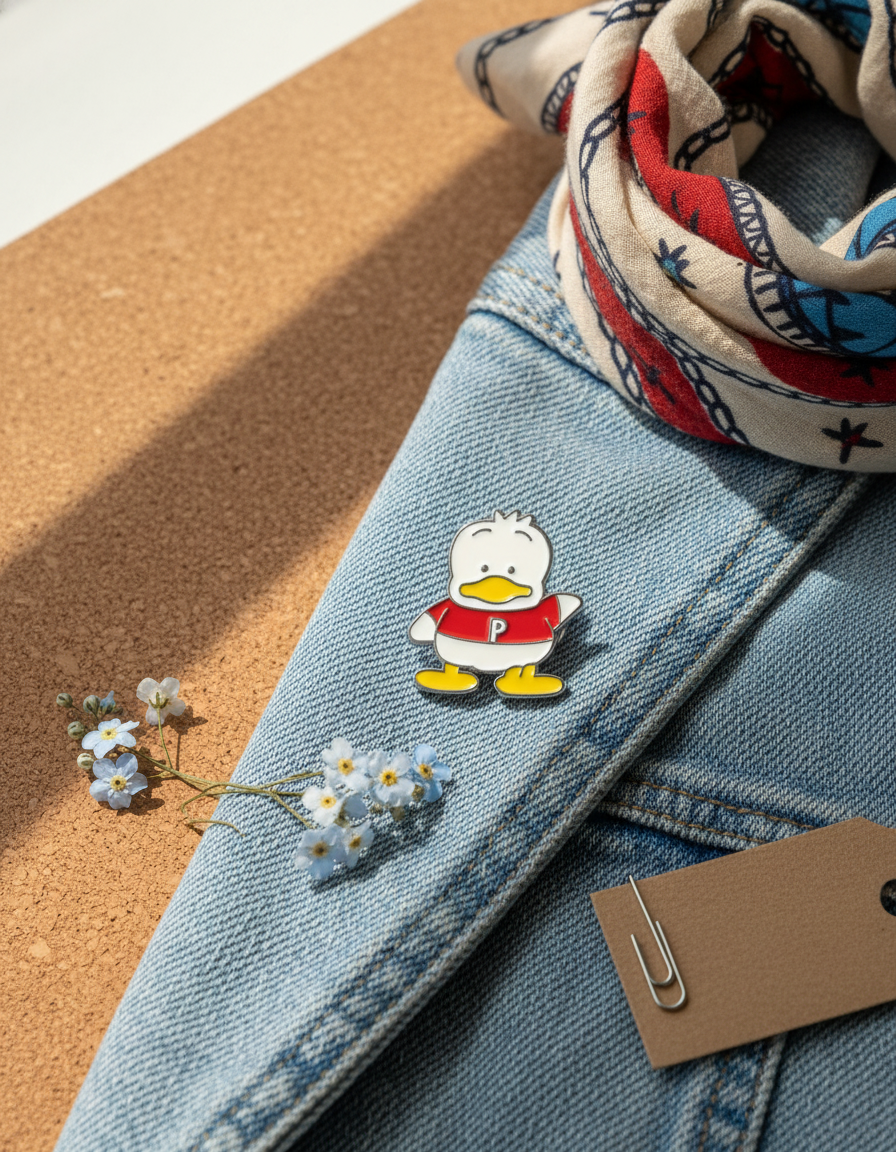 White Duck Pin “P”