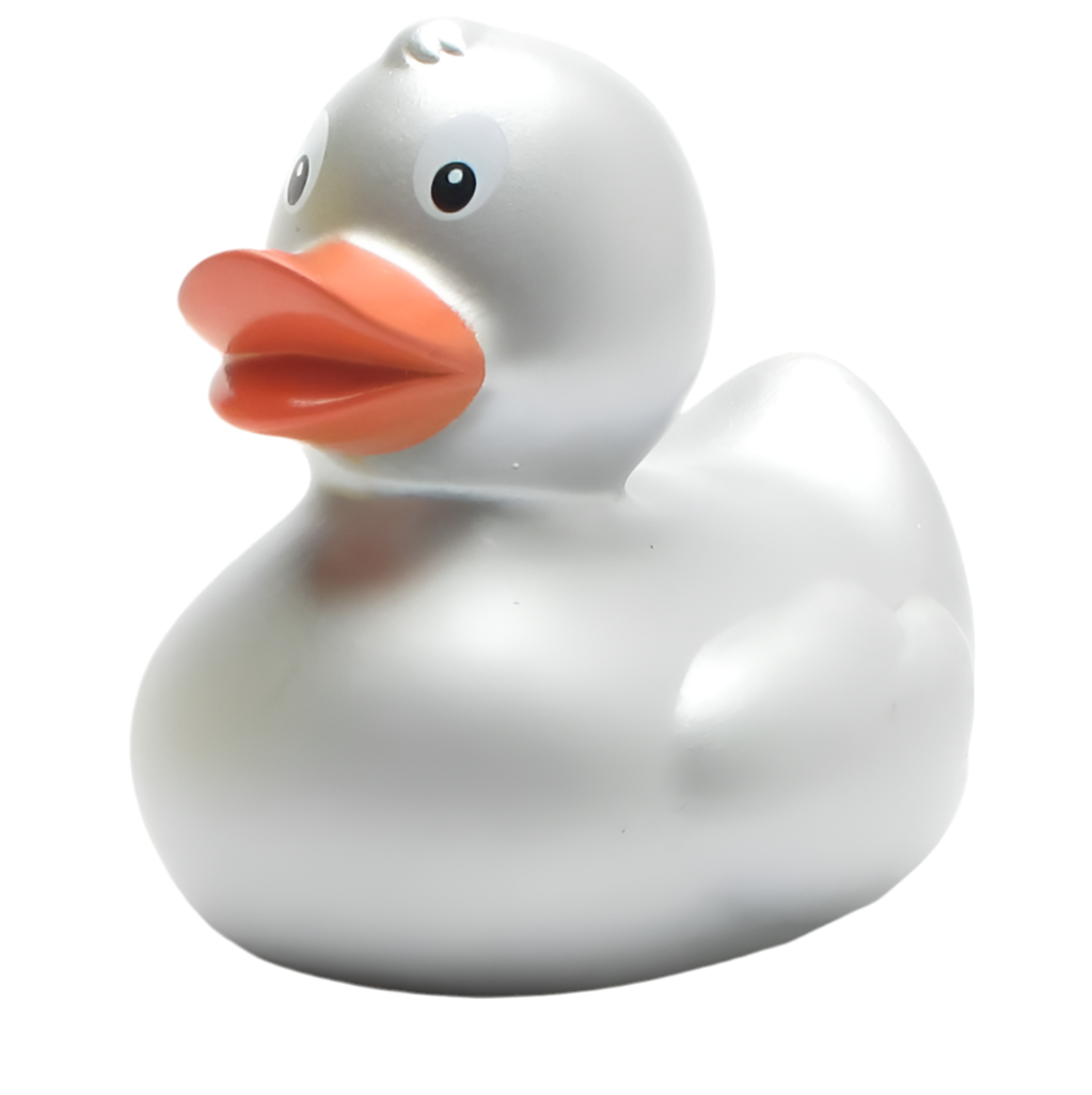 Kleine klassische silberne Ente