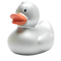 Kleine klassische silberne Ente