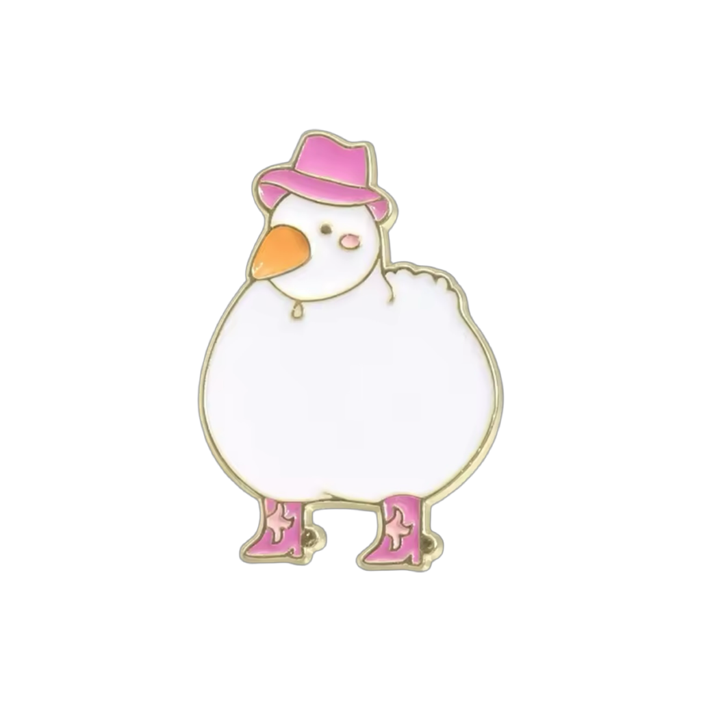 pins canard blanc cowgirl