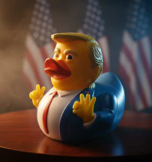 Canard Président Américain Yarto — canard de bain à collectionner, inspiré de Donald Trump, vue complémentaire 2