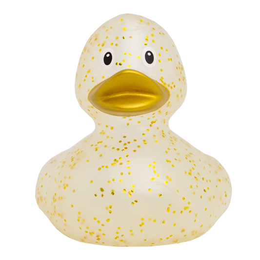 Canard Classique Or à Paillettes Lilalu | Canard de bain confettis dorés