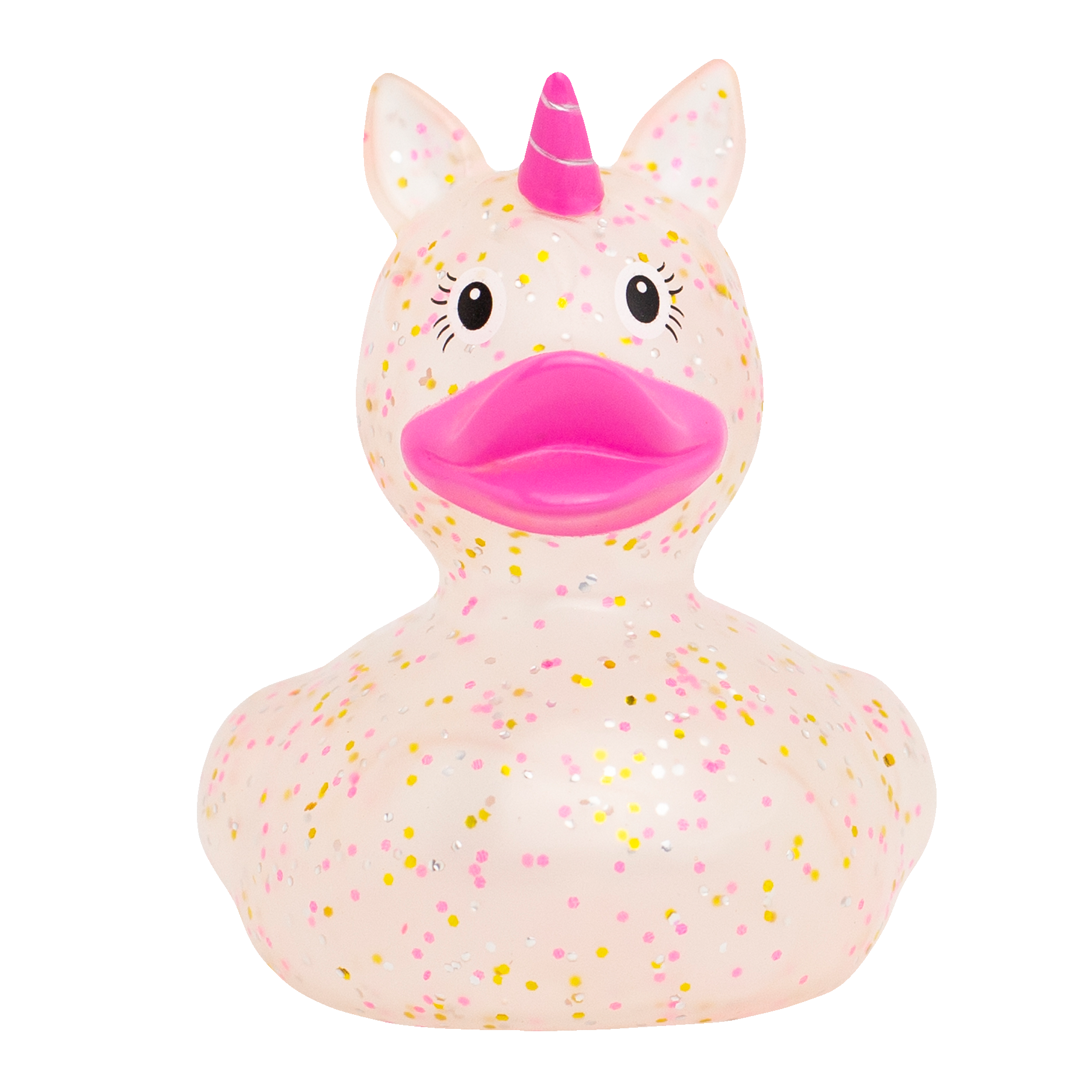 Canard Licorne Rose à Paillettes | Canard de bain Licorne confettis