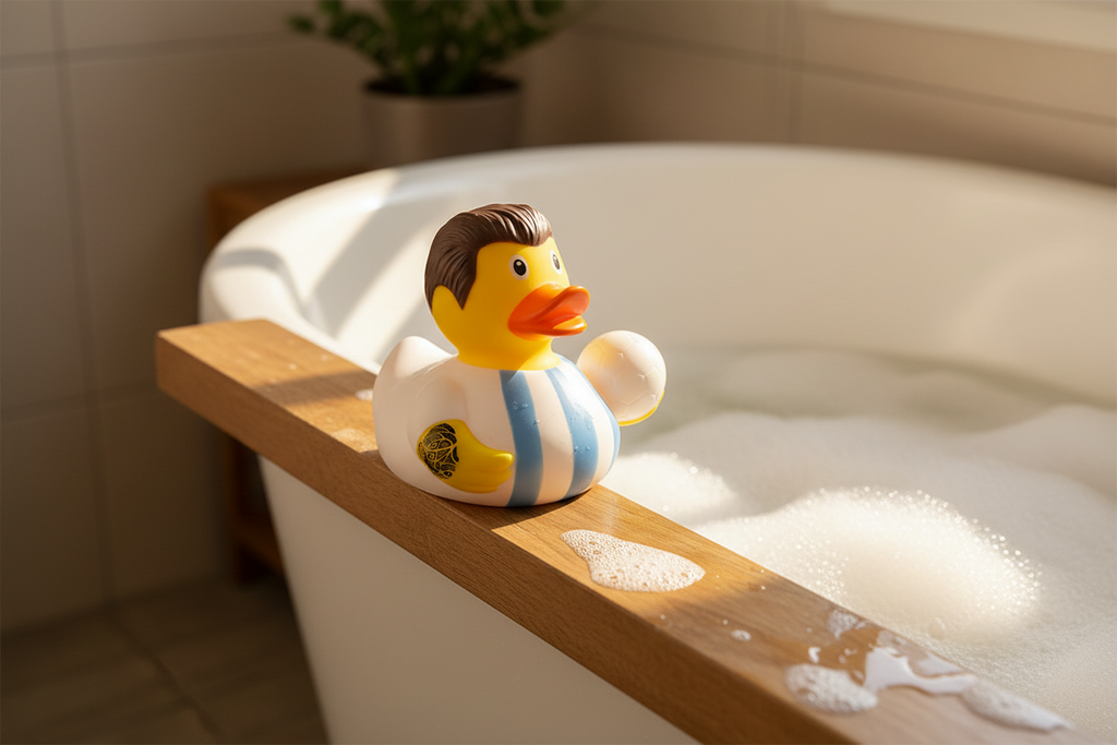 Weiße Stern-Fußball-Ente