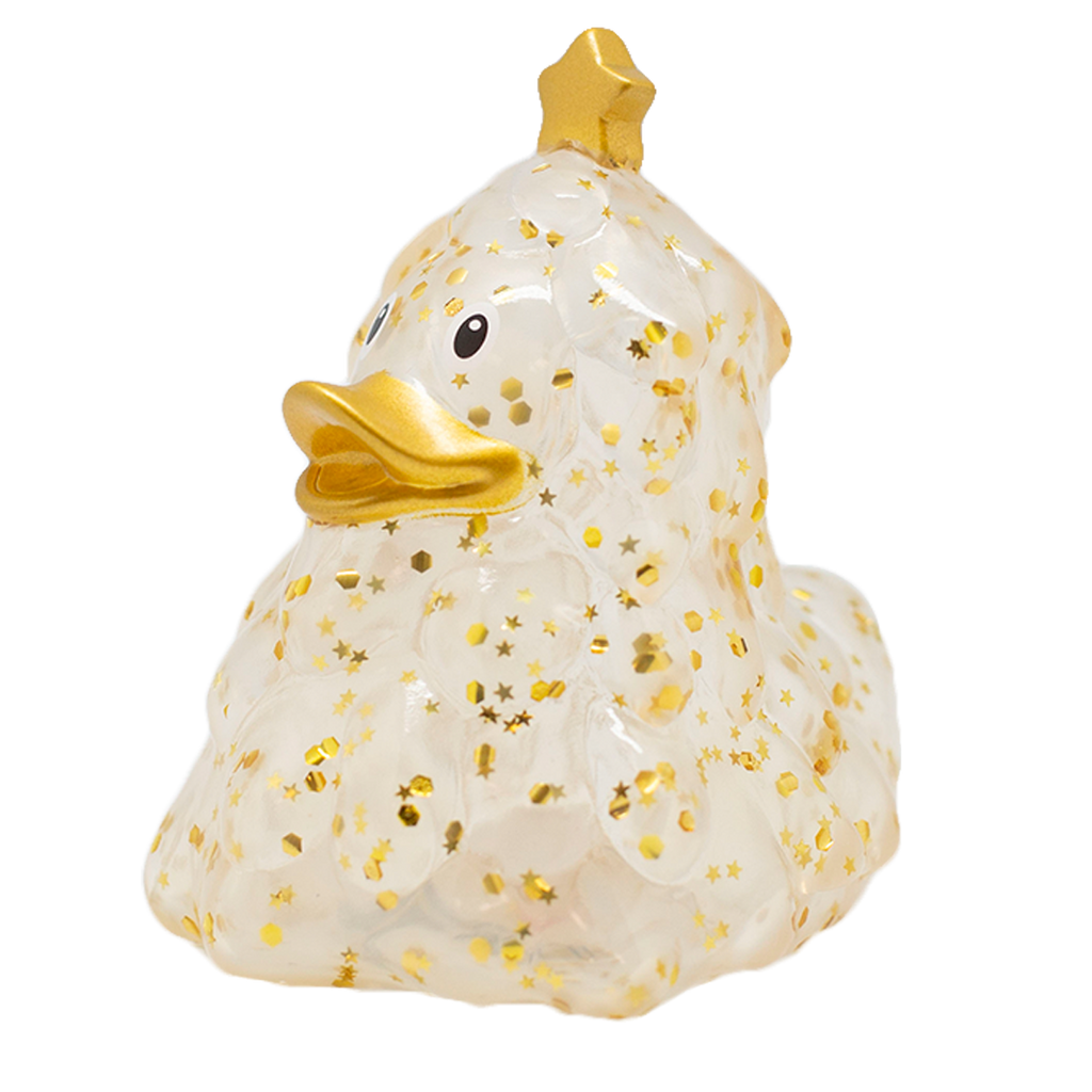 Canard Sapin de Noël Pailleté Doré – vue produit 1