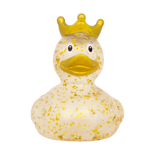 Gold Glitter Crown Duck