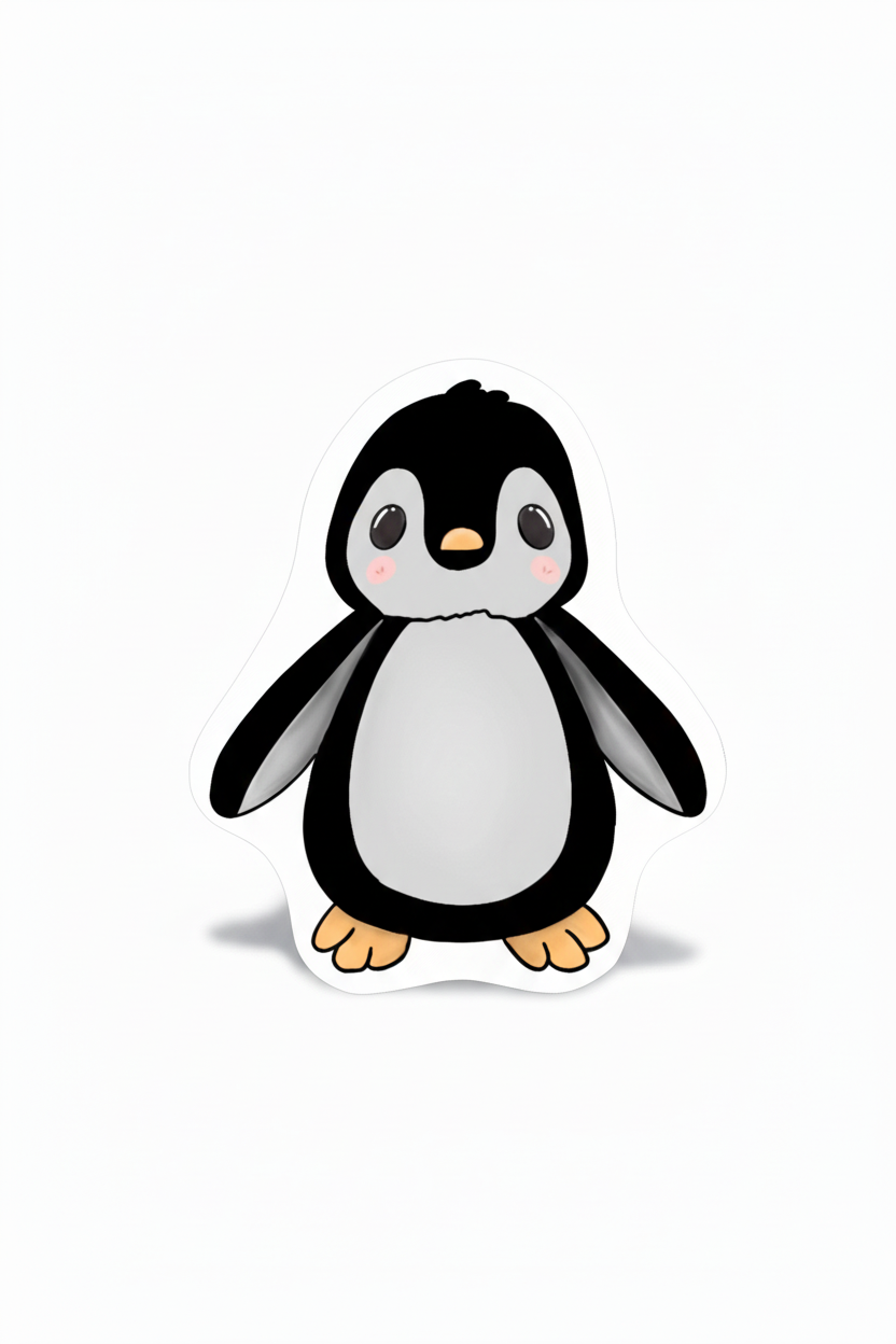 Autocollant pingouin