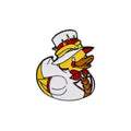Pin's Canard Jaune Gentleman Couronné