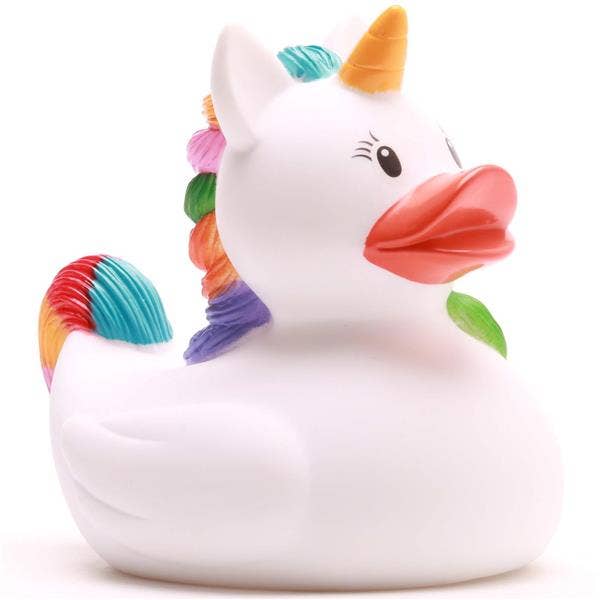 White Rainbow Unicorn Duck