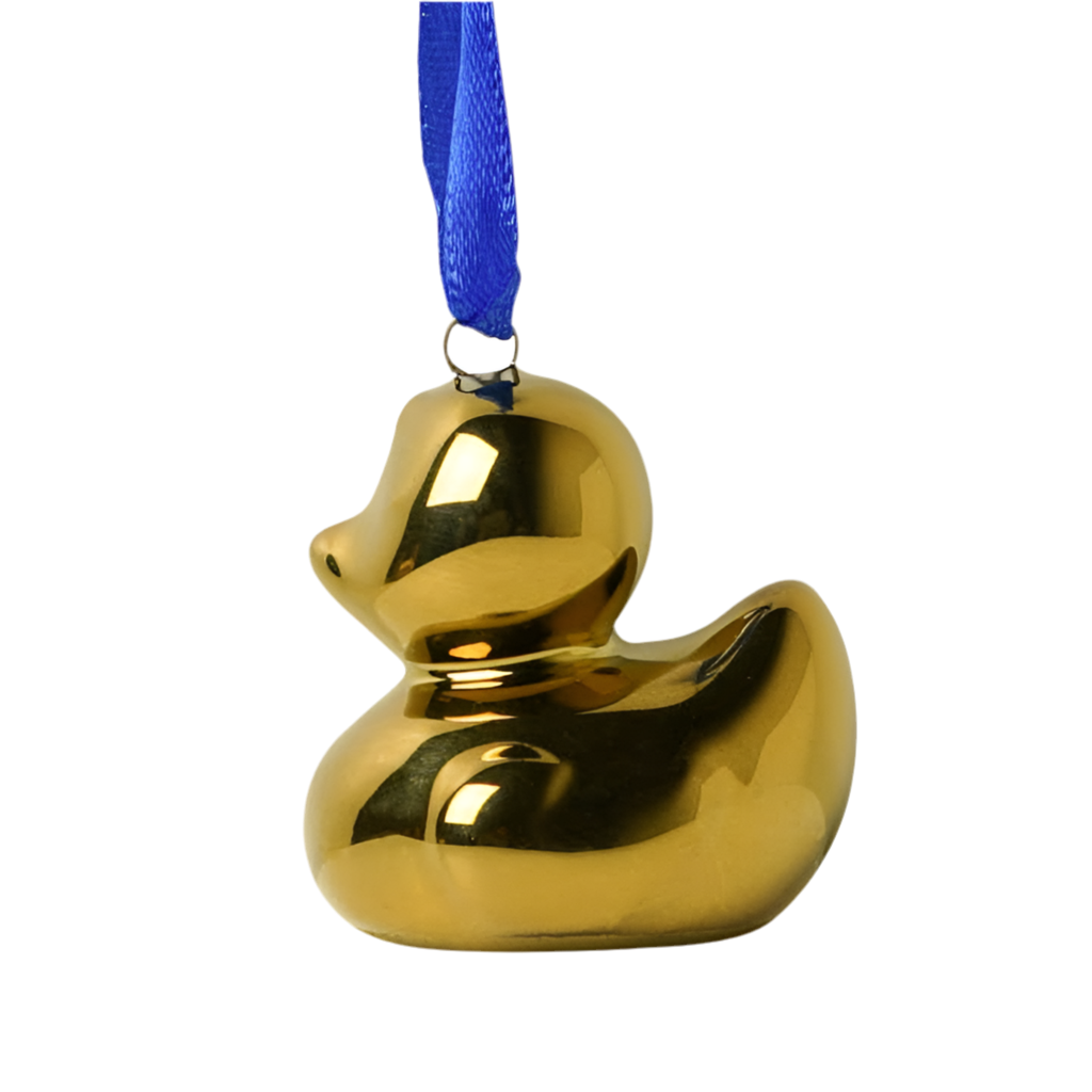Goldene Ente Weihnachtsdekoration