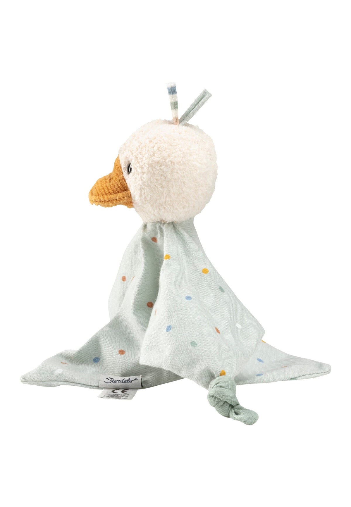 Doudou Canard Edda S avec hochet – vue 4