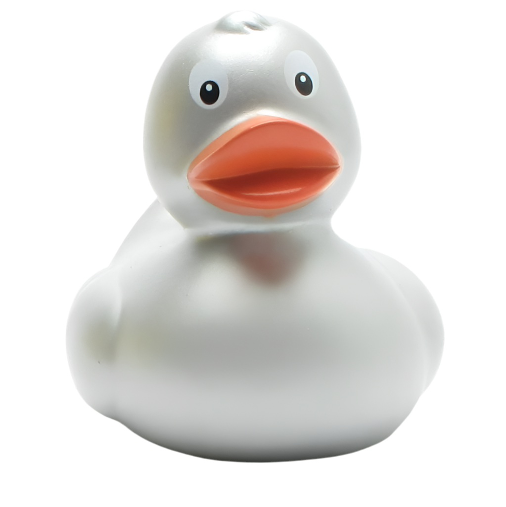 Kleine klassische silberne Ente