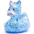 Blaue Glitzer-Einhorn-Ente