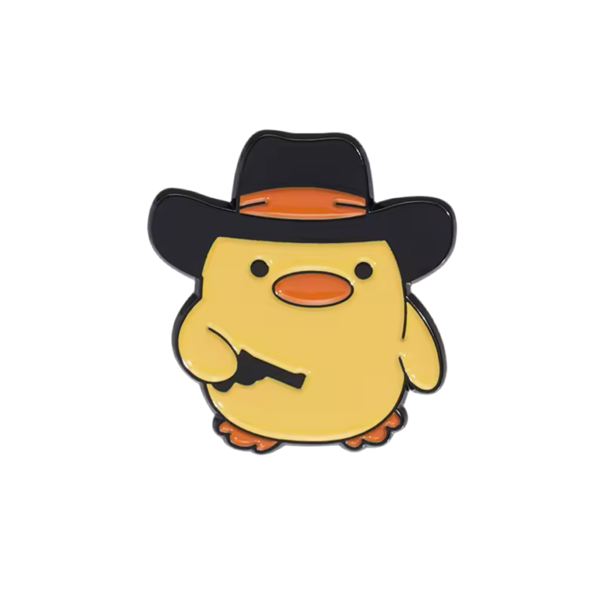 Pin's Canard Jaune Cowboy