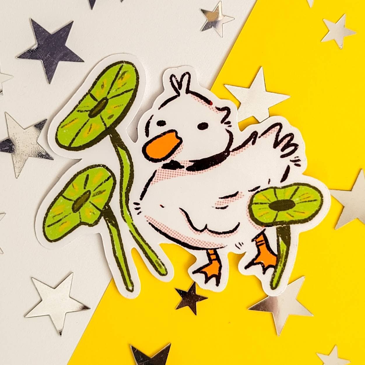 canard-aux-plantes-stickers-canard-mignon