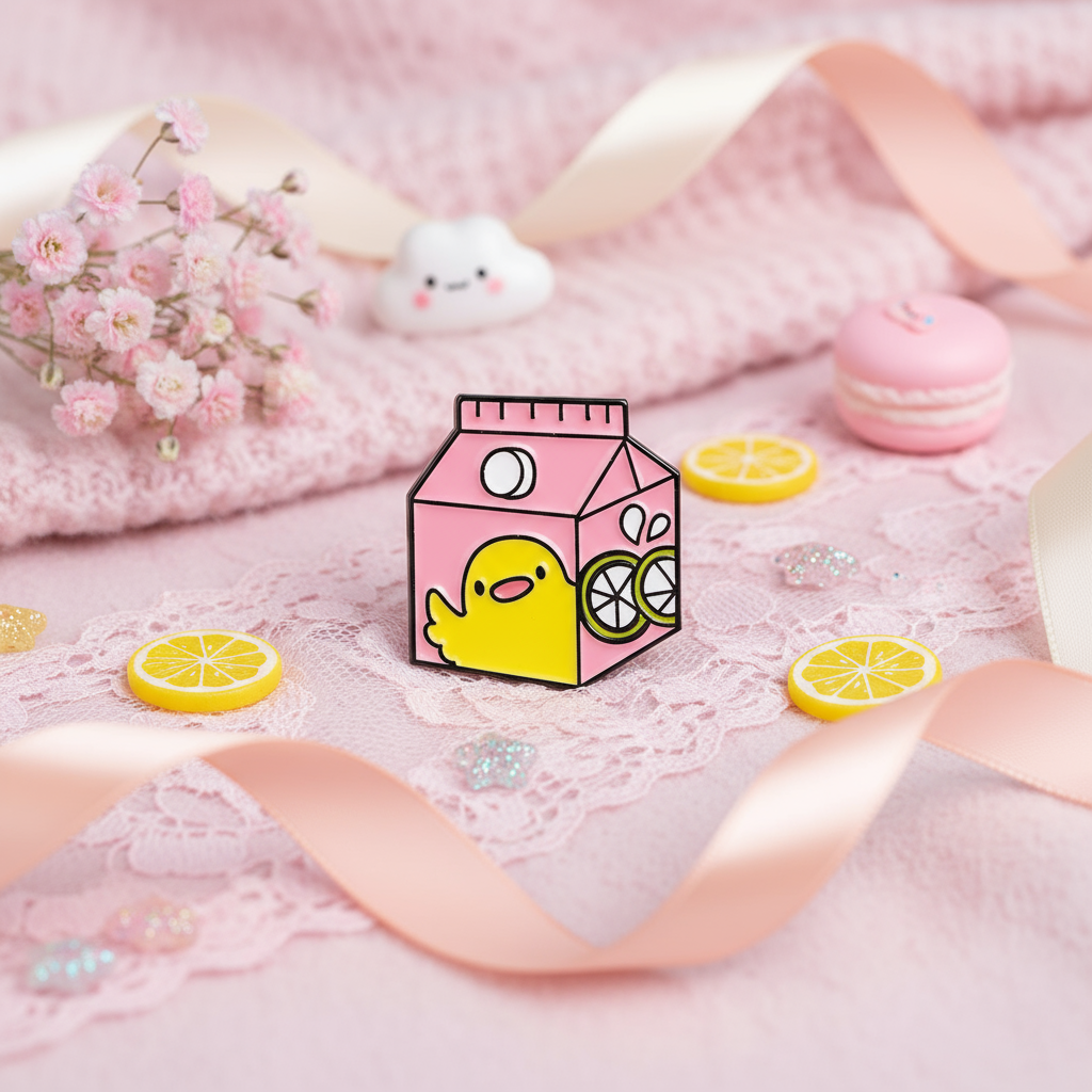 Orangensaft-Enten-Button