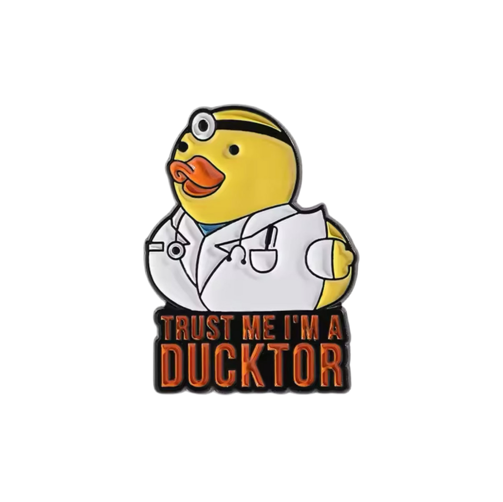 Pin's Canard Jaune "Trust Me I'm Ducktor"