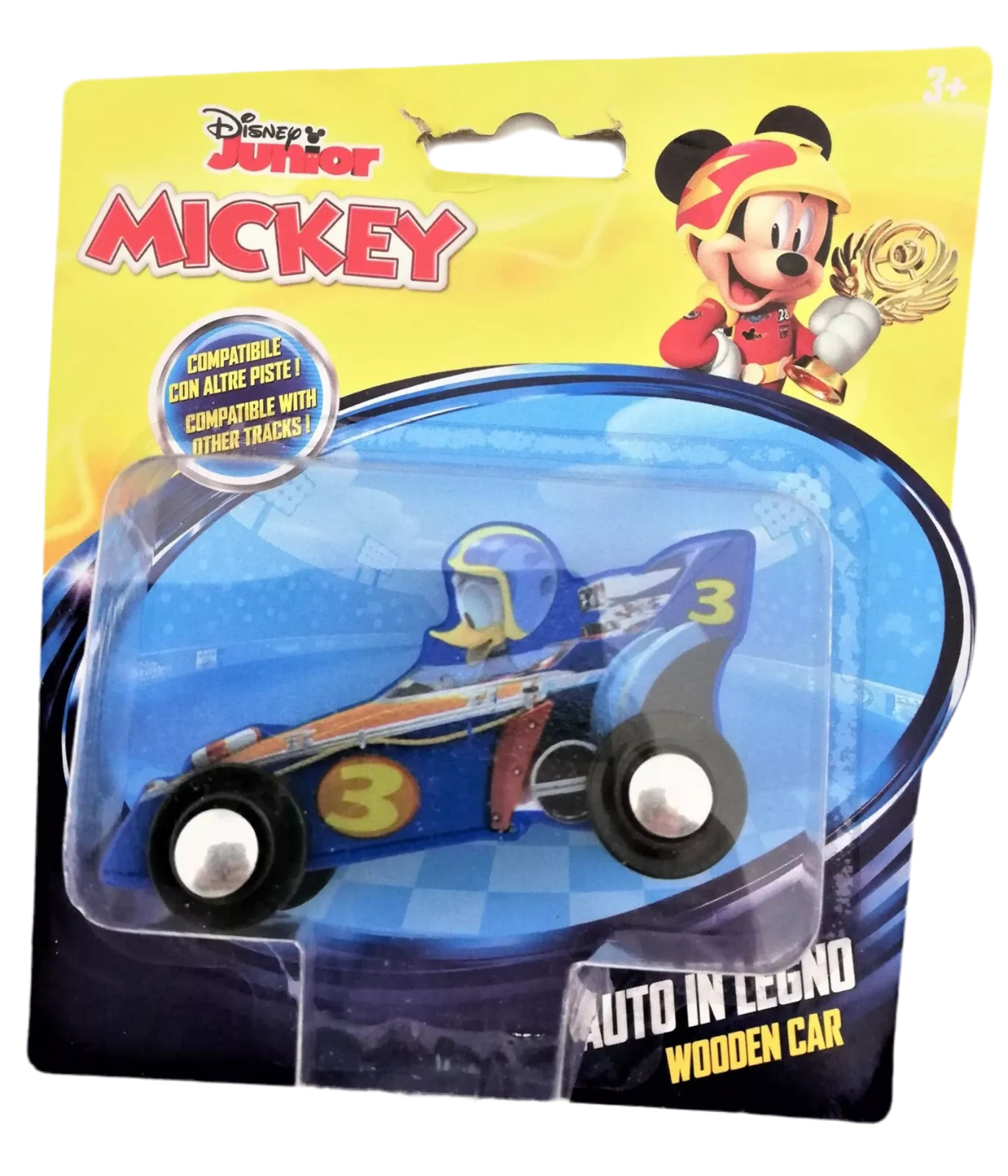 Donald Duck Wooden Racing Car 