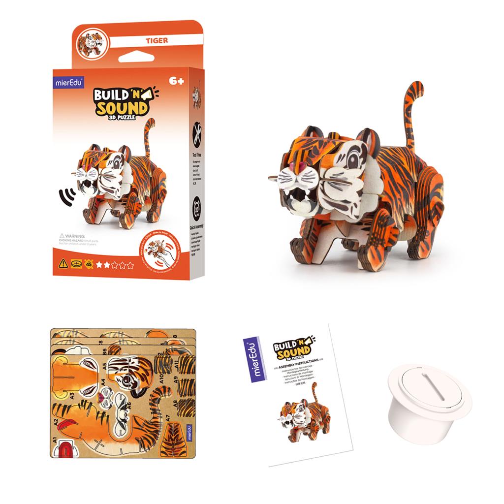 Puzzle 3D Construction - Tigre