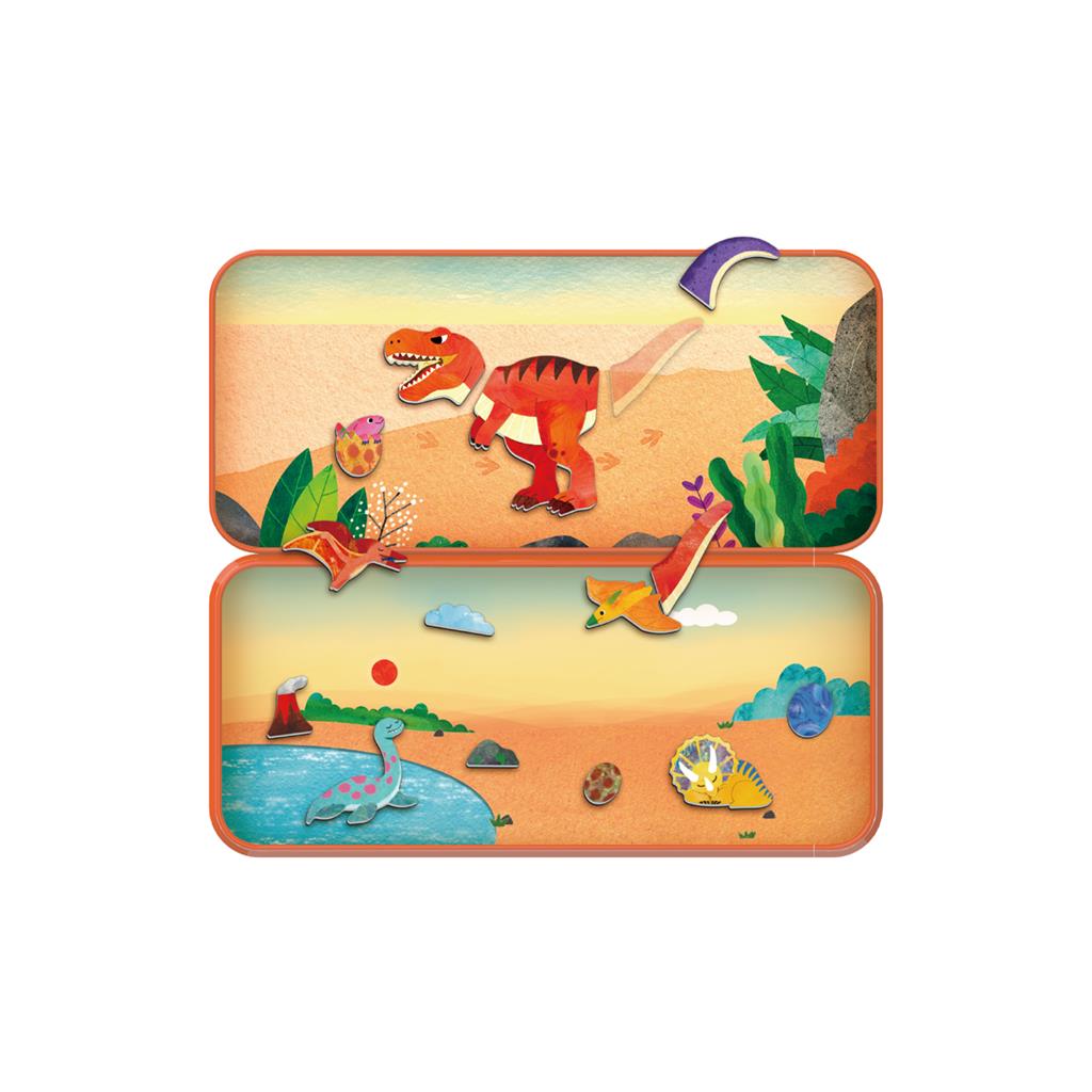 Boîte De Puzzle Magnétique - Le Pays des Dinosaures