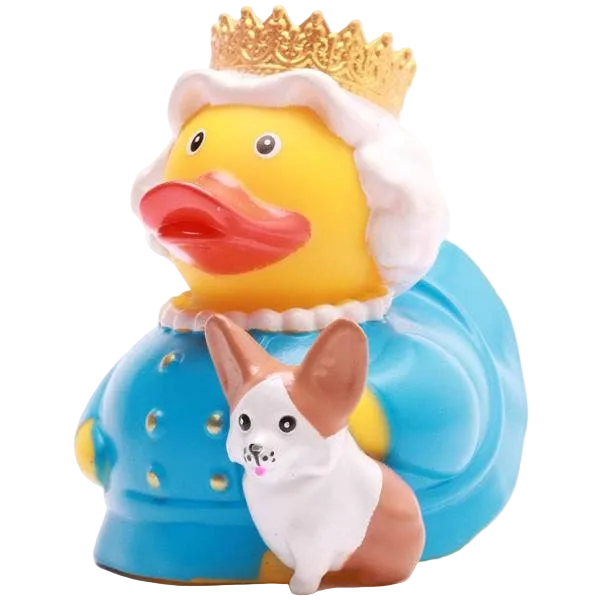 Königin Elizabeth Ente mit Corgi