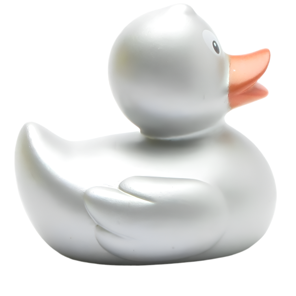 Kleine klassische silberne Ente
