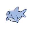 Autocollant grand requin blanc