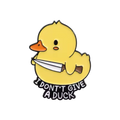 Pin's Canard Jaune "I don't give a Duck"