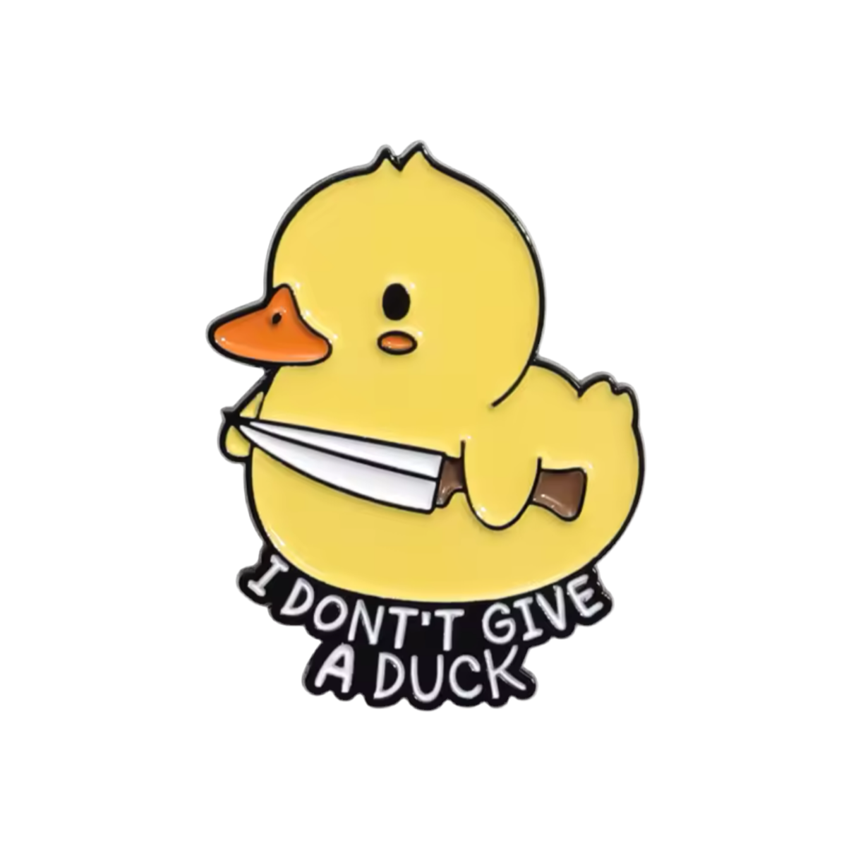 Pin's Canard Jaune "I don't give a Duck"