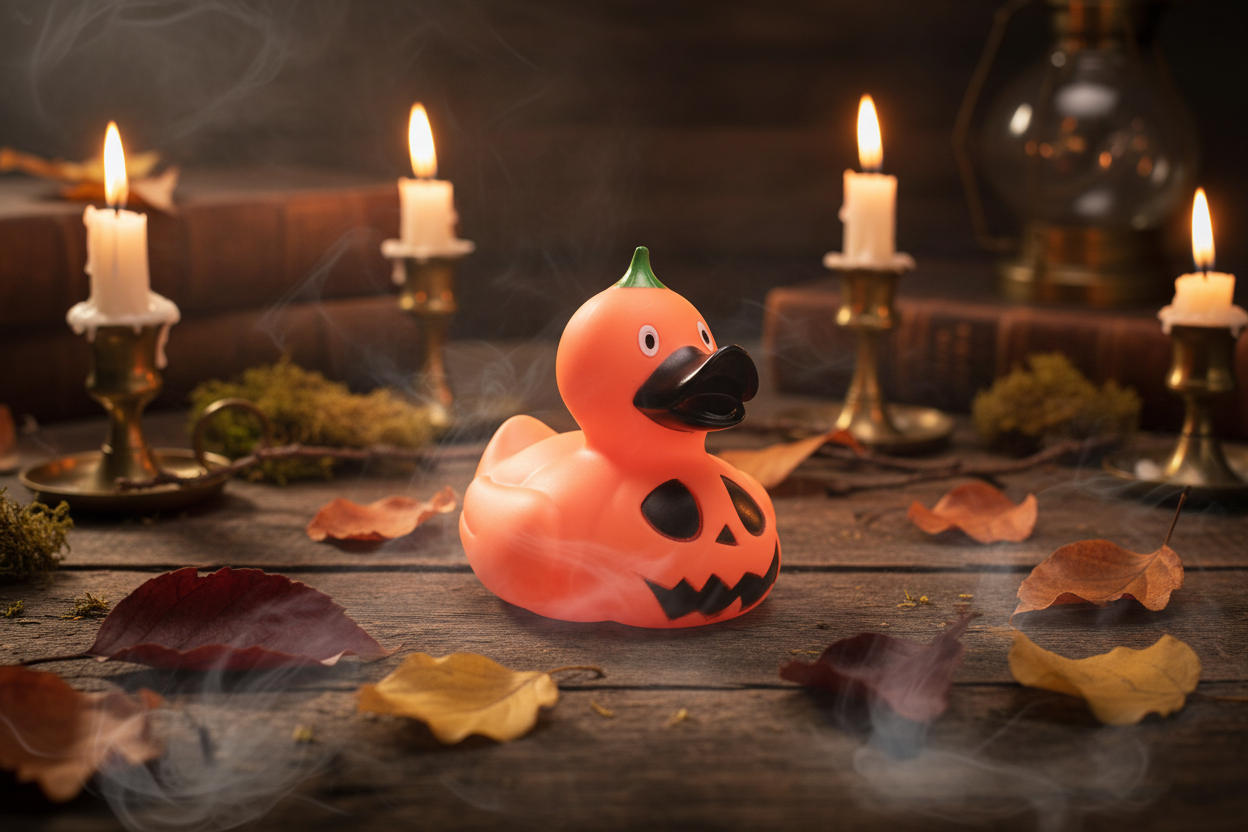 Halloween-Kürbis-Ente