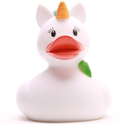 Canard Licorne blanche arc-en-ciel