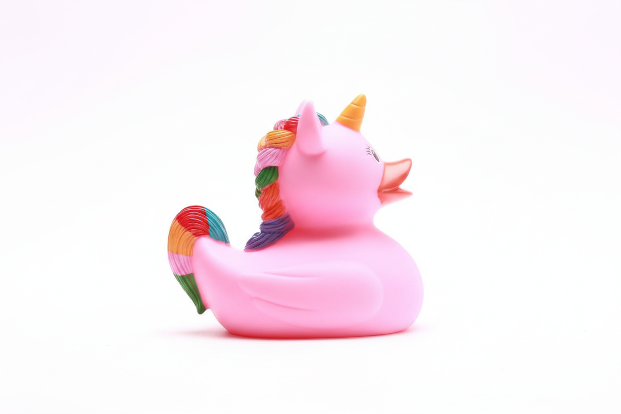 Canard Licorne Rose Arc en ciel