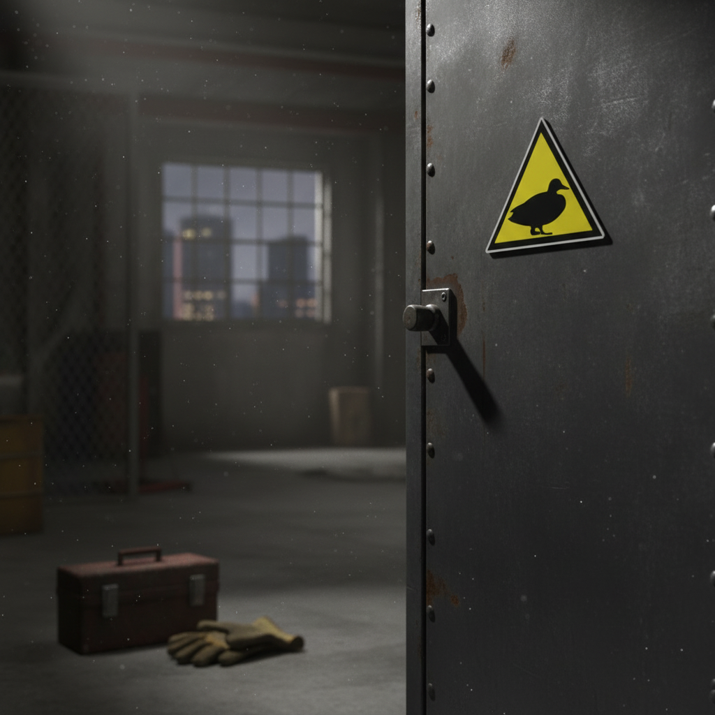 Adesivo Attenzione Anatra