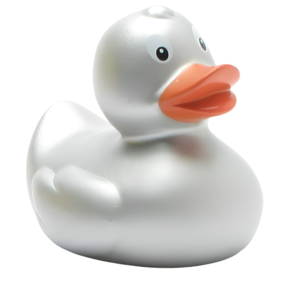 Kleine klassische silberne Ente