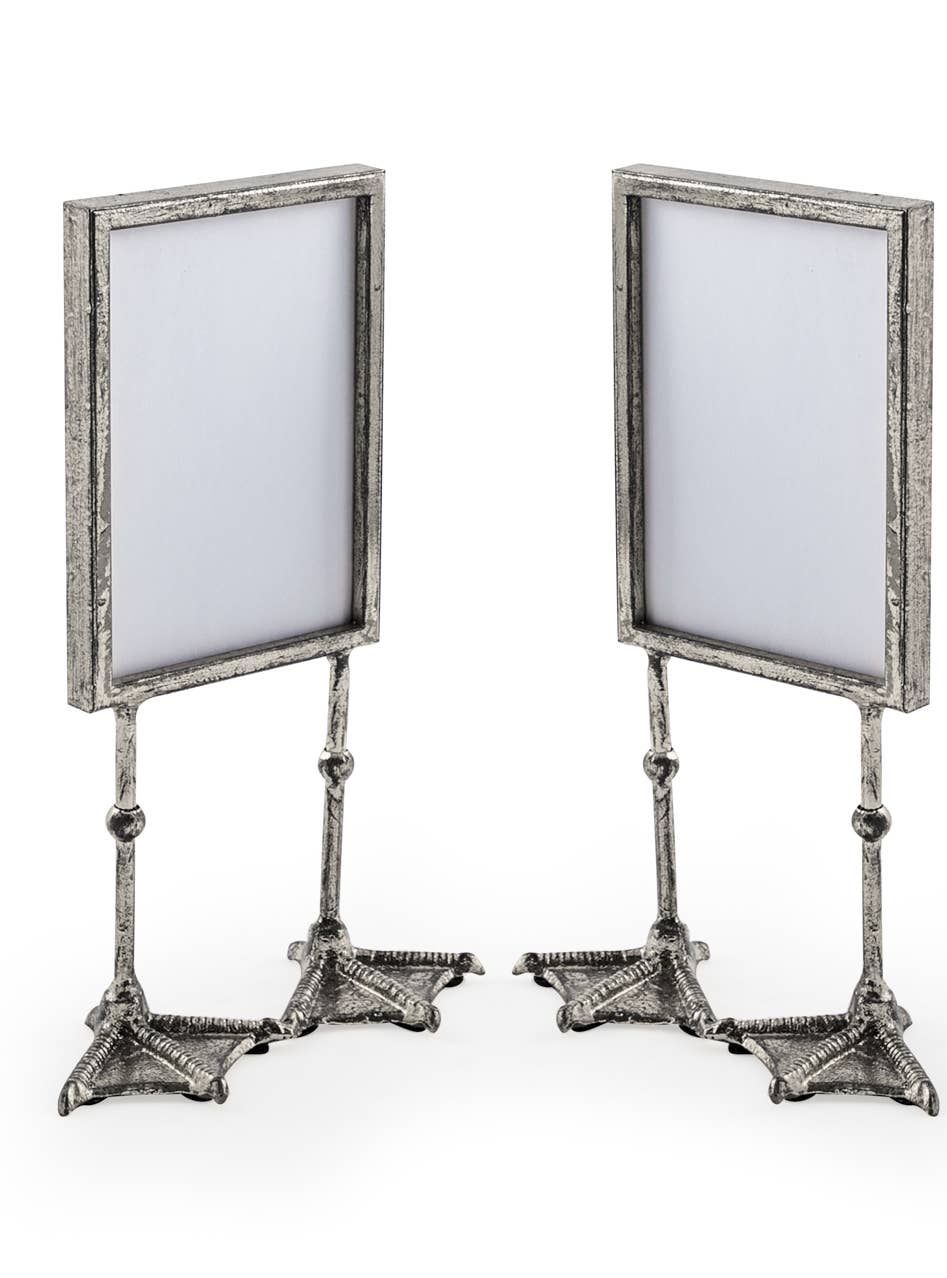 Duck Feet Picture Frame Pair - Antique Silver