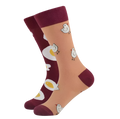 Socken mit Küken- und Eier-Motiv (einzeln)