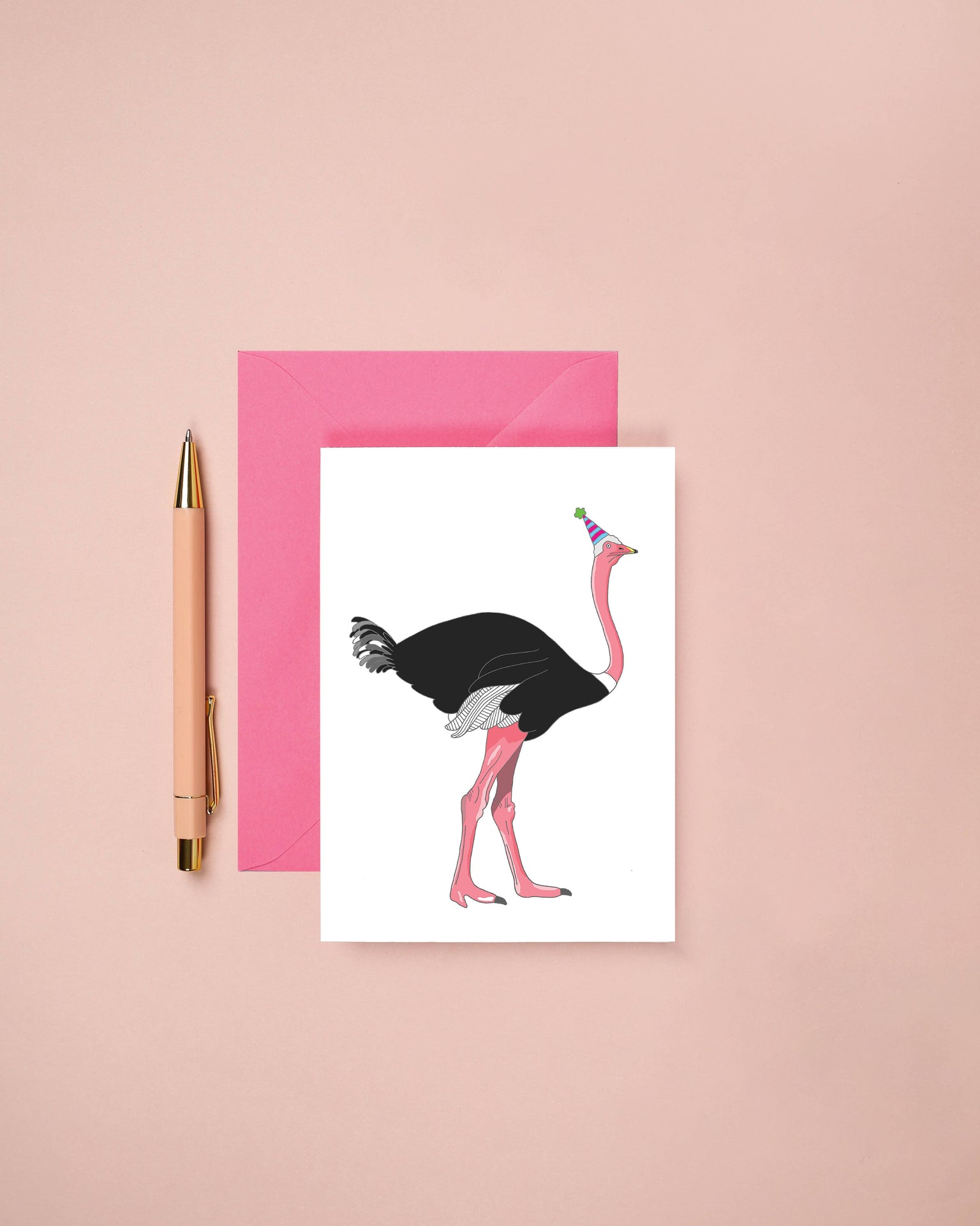 Carte d'anniversaire Autruche