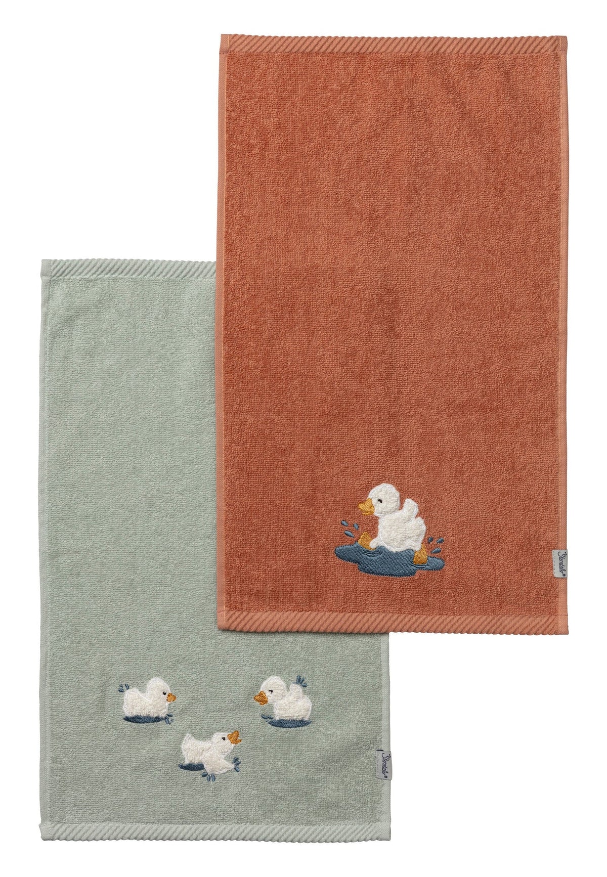 Serviettes enfant Canard Edda - lot de 2
