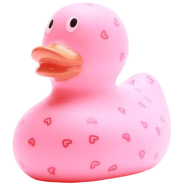 Canard Cœurs - rose