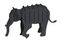 Modèle En Papier 3D - Éléphant