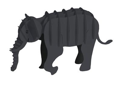 Modèle En Papier 3D - Éléphant
