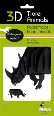 Modèle En Papier 3D - Rhinocéros